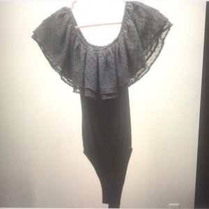 Ruffled leotard NWOT